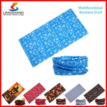 LINGSHANG al por mayor bufanda multifunción outdoor bandana transparente con logo